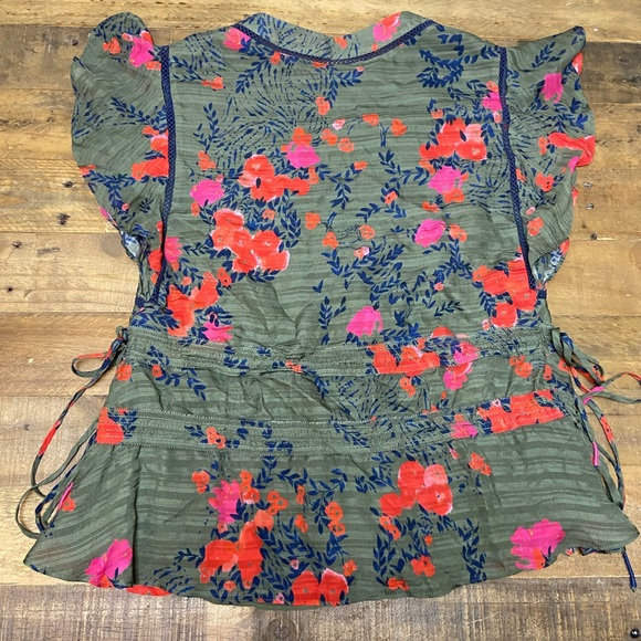 TANYA TAYLOR Anita Flutter Sleeve Blouse - Picture 11 of 14